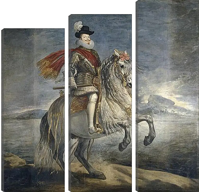 Модульная картина - Felipe III on Horseback. Диего Веласкес