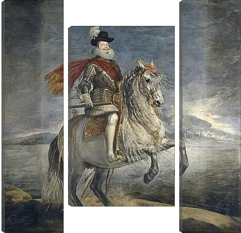 Модульная картина - Felipe III on Horseback. Диего Веласкес