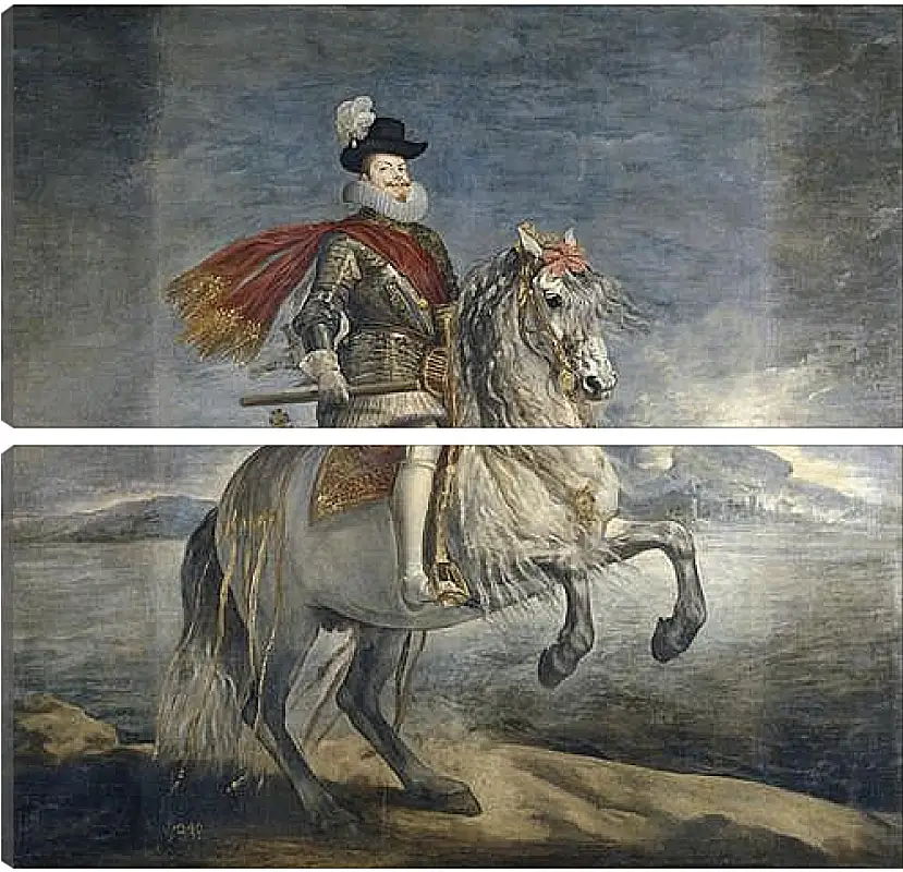 Модульная картина - Felipe III on Horseback. Диего Веласкес