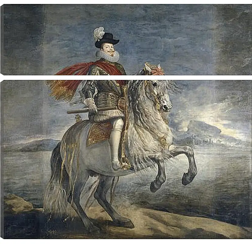 Модульная картина - Felipe III on Horseback. Диего Веласкес