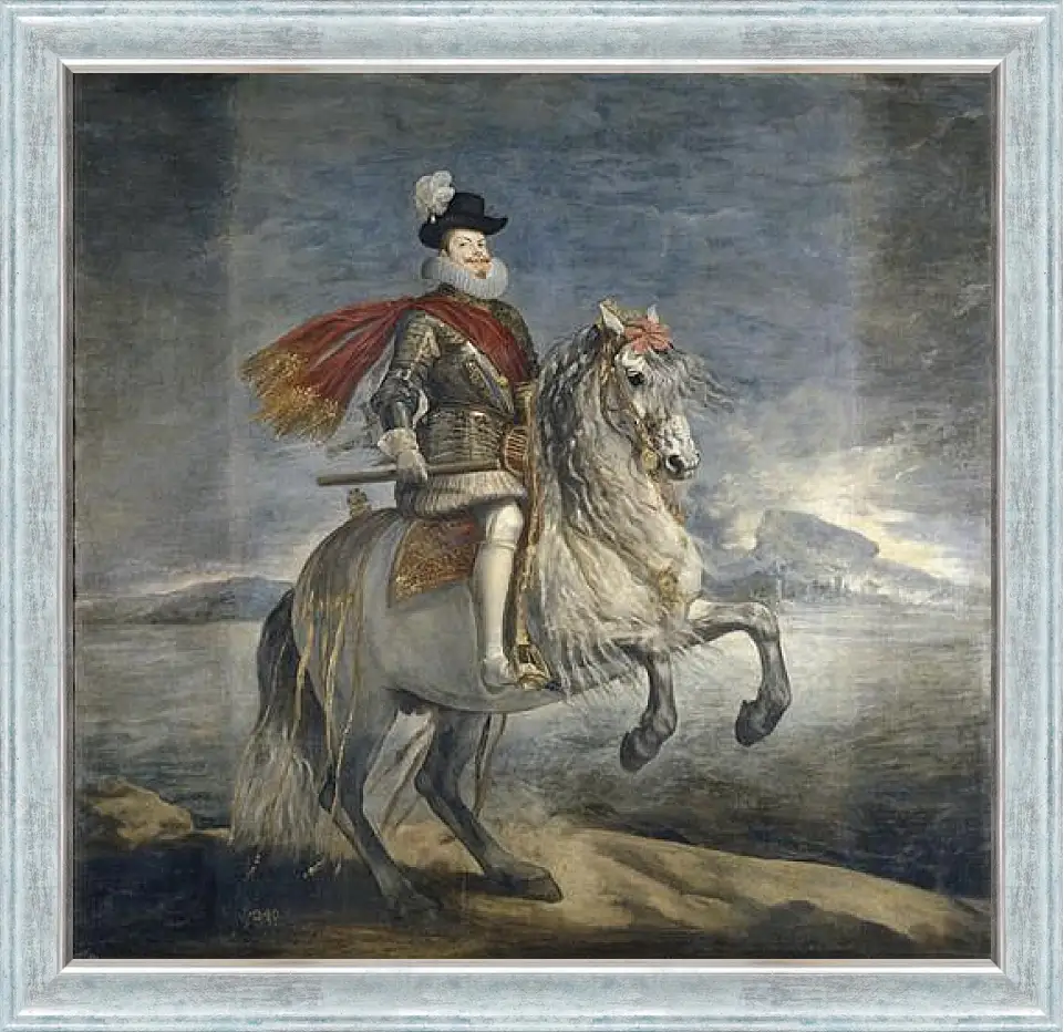 Картина в раме - Felipe III on Horseback. Диего Веласкес