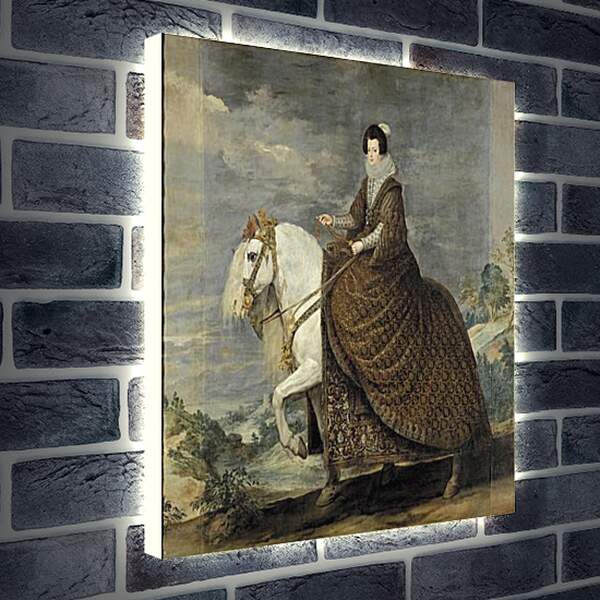 Лайтбокс световая панель - Queen Isabel de Bourbon wife of Felipe IV on Horseback. Диего Веласкес