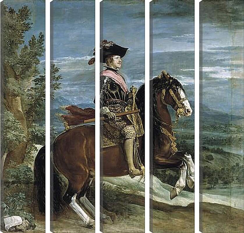 Модульная картина - Felipe IV on Horseback. Диего Веласкес