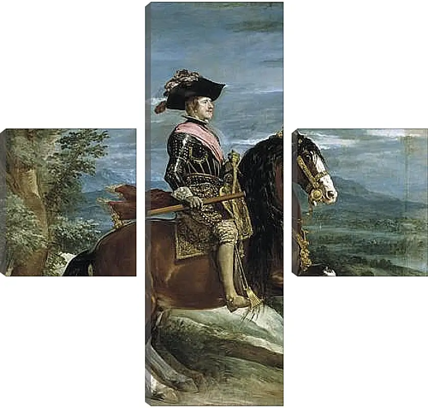 Модульная картина - Felipe IV on Horseback. Диего Веласкес