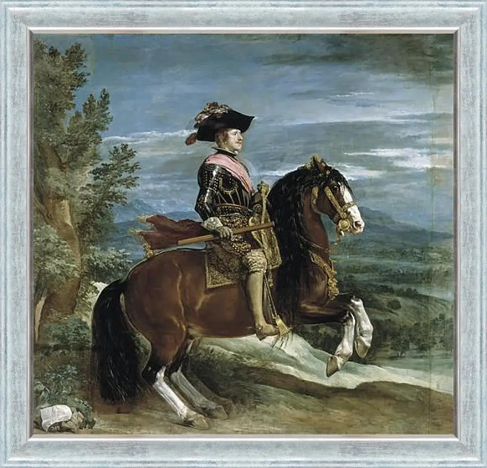 Картина в раме - Felipe IV on Horseback. Диего Веласкес