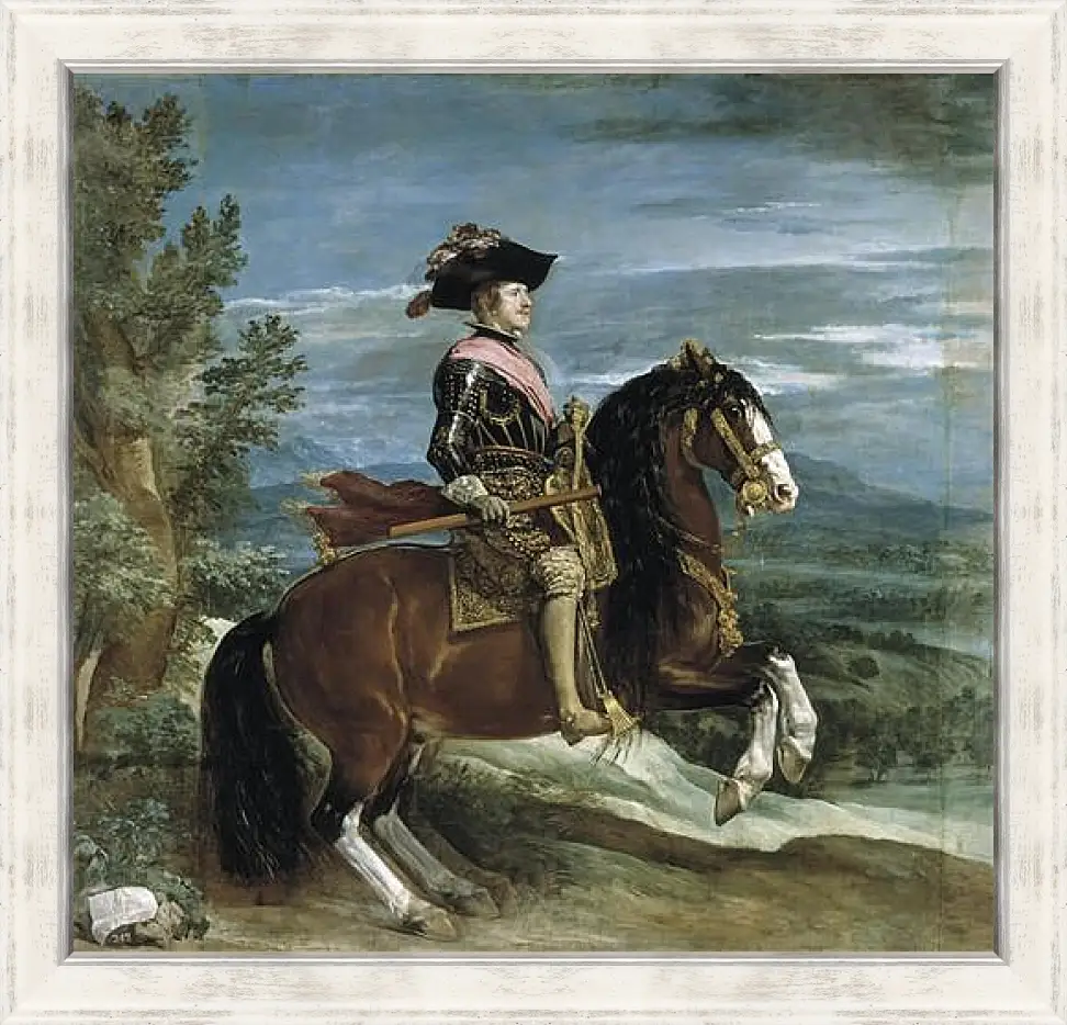 Картина в раме - Felipe IV on Horseback. Диего Веласкес