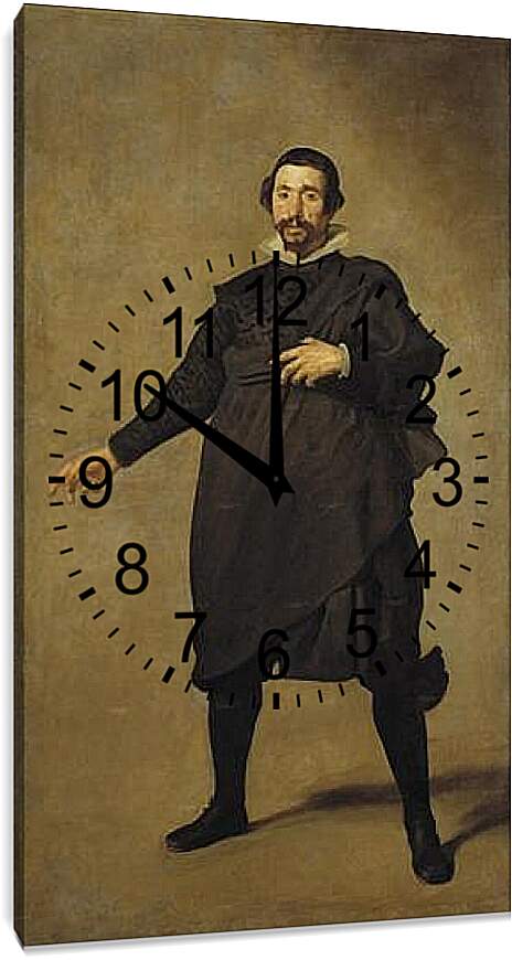 Часы картина - The Buffoon Pablo de Velladolid. Диего Веласкес