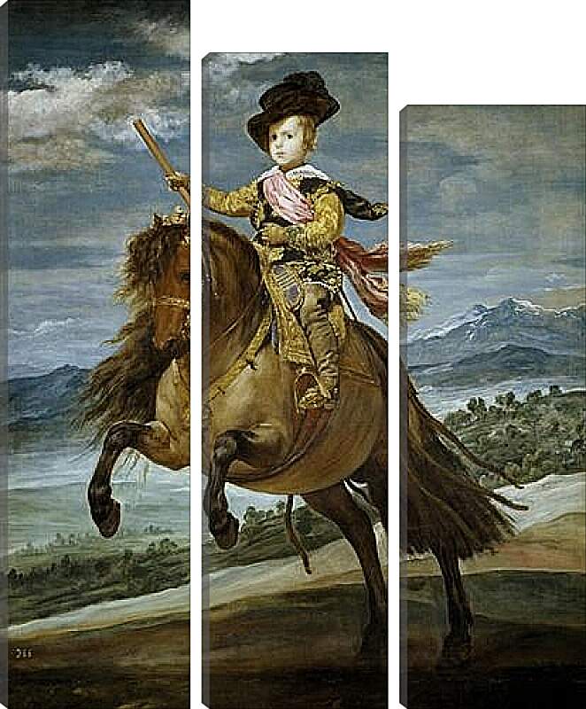 Модульная картина - Prince Baltasar Carlos on Horseback. Диего Веласкес