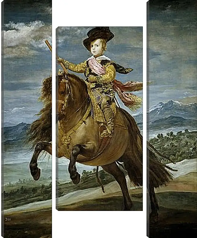 Модульная картина - Prince Baltasar Carlos on Horseback. Диего Веласкес