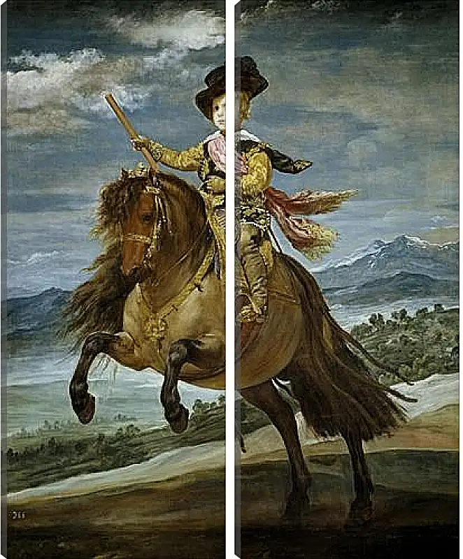 Модульная картина - Prince Baltasar Carlos on Horseback. Диего Веласкес