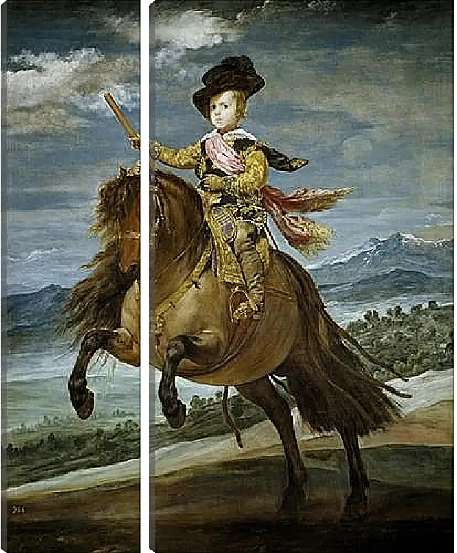 Модульная картина - Prince Baltasar Carlos on Horseback. Диего Веласкес