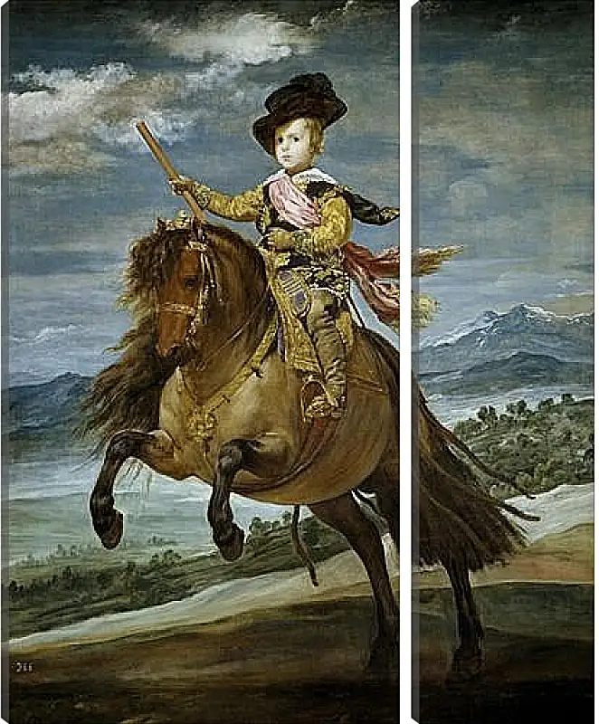 Модульная картина - Prince Baltasar Carlos on Horseback. Диего Веласкес