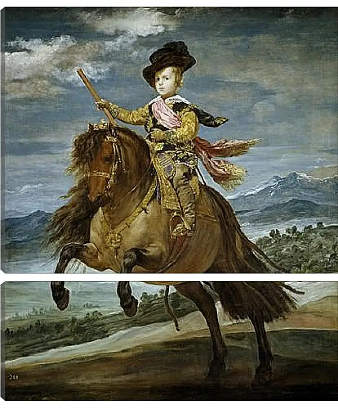 Модульная картина - Prince Baltasar Carlos on Horseback. Диего Веласкес