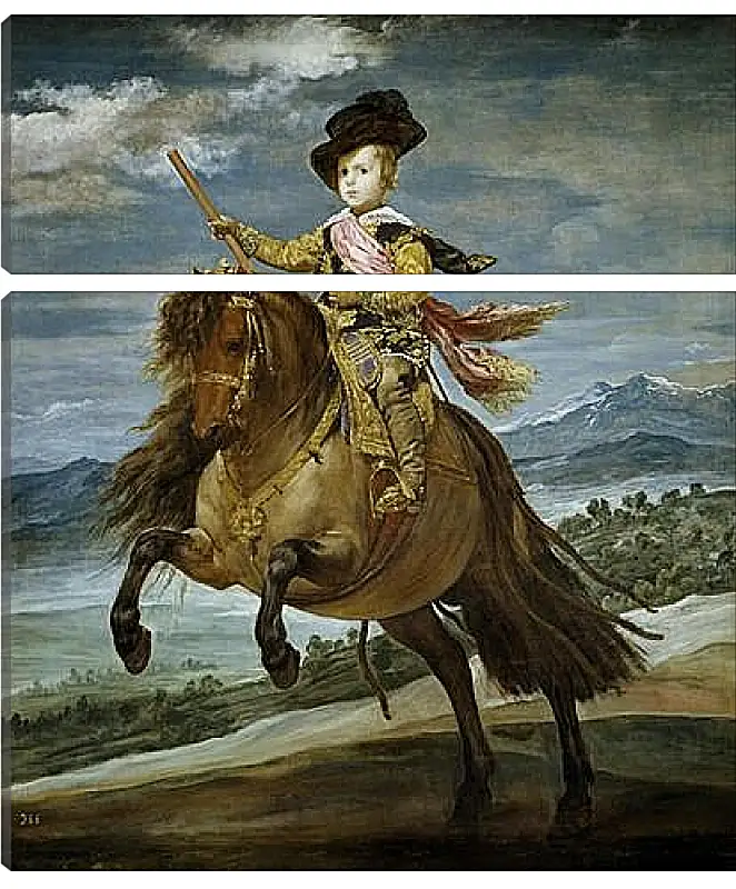 Модульная картина - Prince Baltasar Carlos on Horseback. Диего Веласкес