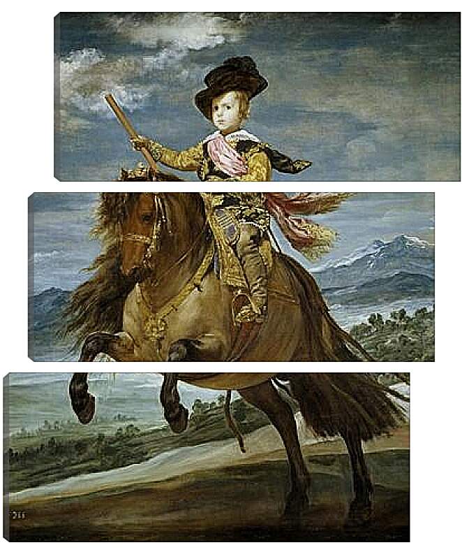 Модульная картина - Prince Baltasar Carlos on Horseback. Диего Веласкес