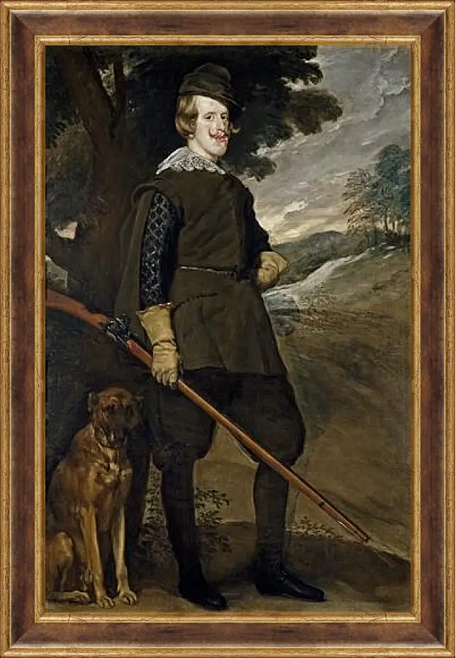 Картина в раме - Felipe IV in Hunting Garb. Диего Веласкес