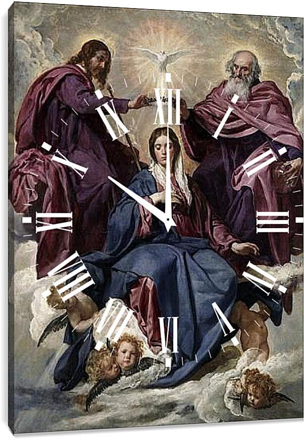 Часы картина - The Coronation of the Virgin. Диего Веласкес
