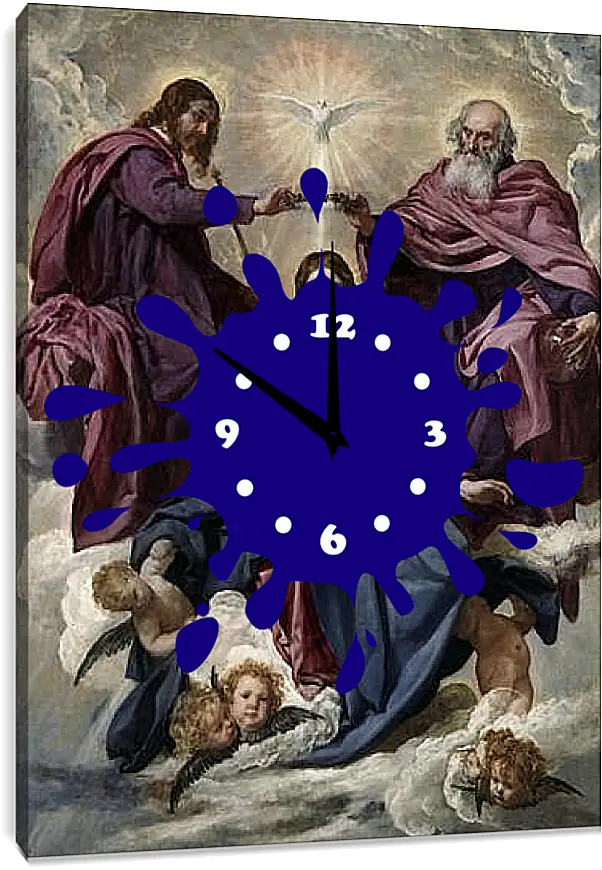 Часы картина - The Coronation of the Virgin. Диего Веласкес