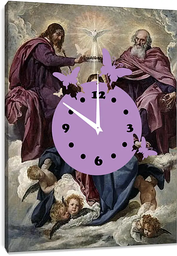 Часы картина - The Coronation of the Virgin. Диего Веласкес