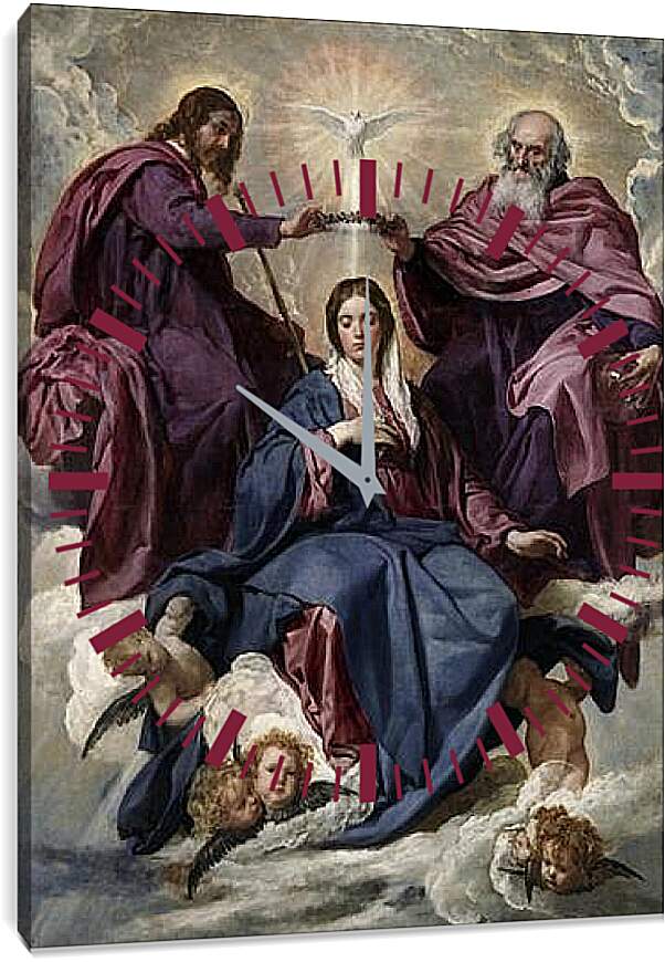 Часы картина - The Coronation of the Virgin. Диего Веласкес
