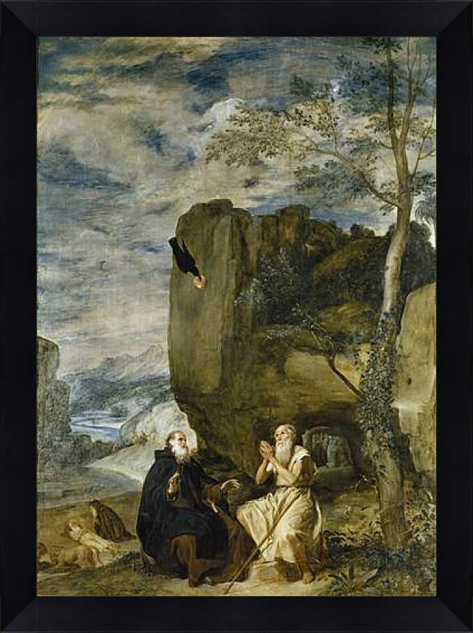 Картина в раме - Saint Anthony the Abbot and Saint Paul theFirst Hermit	. Диего Веласкес