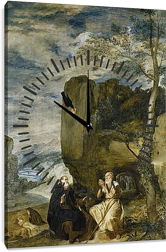 Часы картина - Saint Anthony the Abbot and Saint Paul theFirst Hermit	. Диего Веласкес