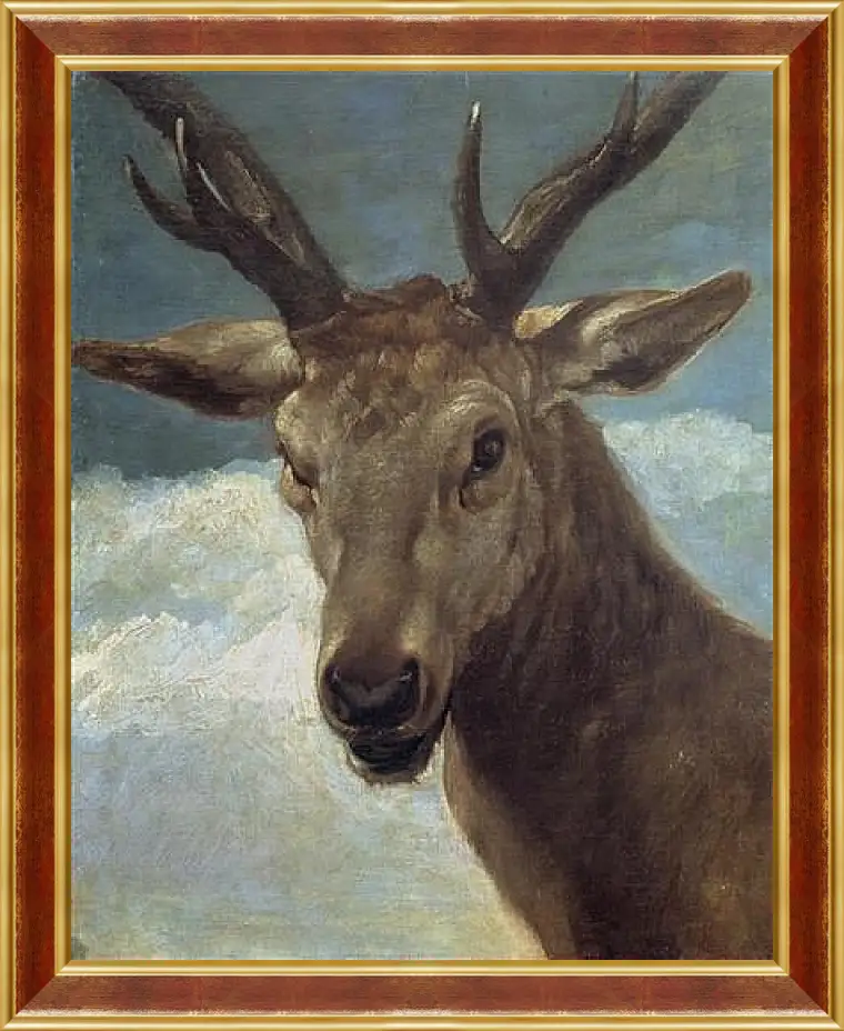 Картина в раме - Head of a Buck. Диего Веласкес