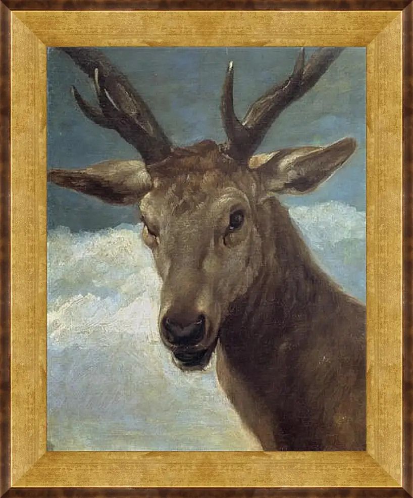 Картина в раме - Head of a Buck. Диего Веласкес