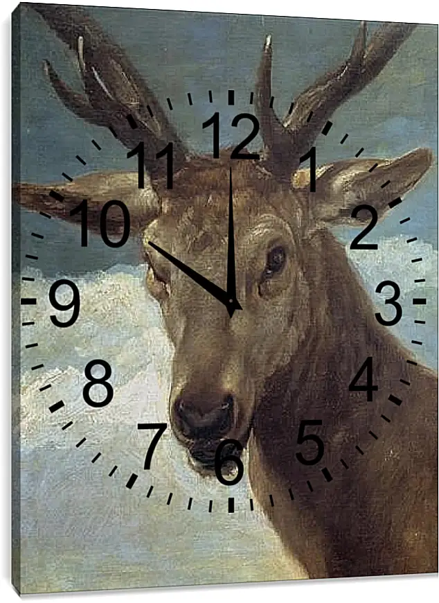 Часы картина - Head of a Buck. Диего Веласкес