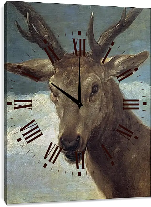 Часы картина - Head of a Buck. Диего Веласкес