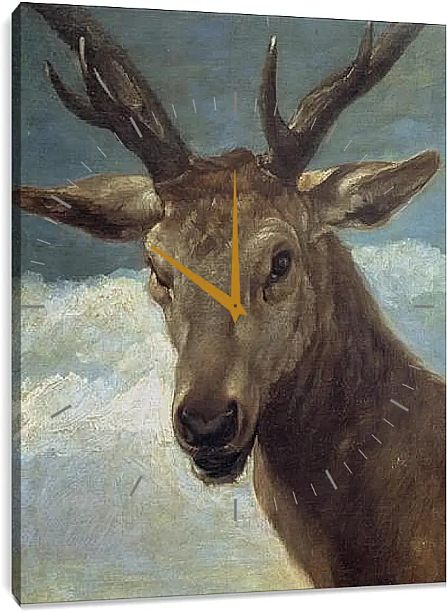 Часы картина - Head of a Buck. Диего Веласкес