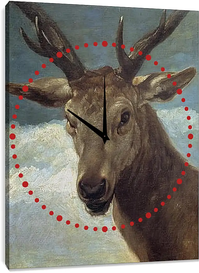 Часы картина - Head of a Buck. Диего Веласкес