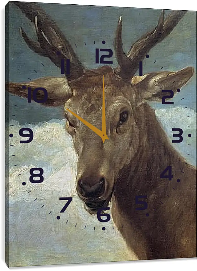 Часы картина - Head of a Buck. Диего Веласкес