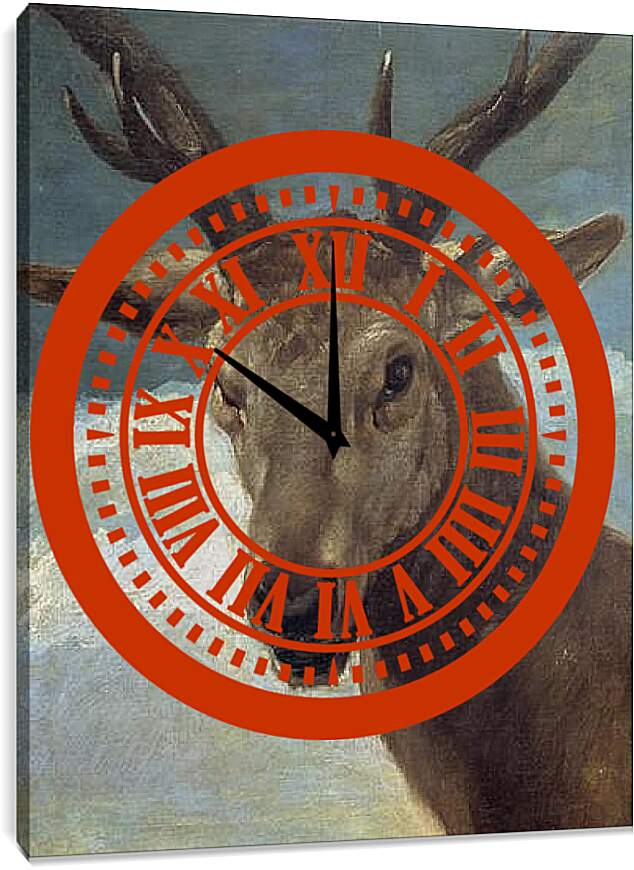 Часы картина - Head of a Buck. Диего Веласкес