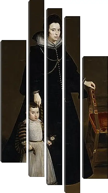 Модульная картина - Antonia de Ipenarrieta y Galdos and her son Luis. Диего Веласкес