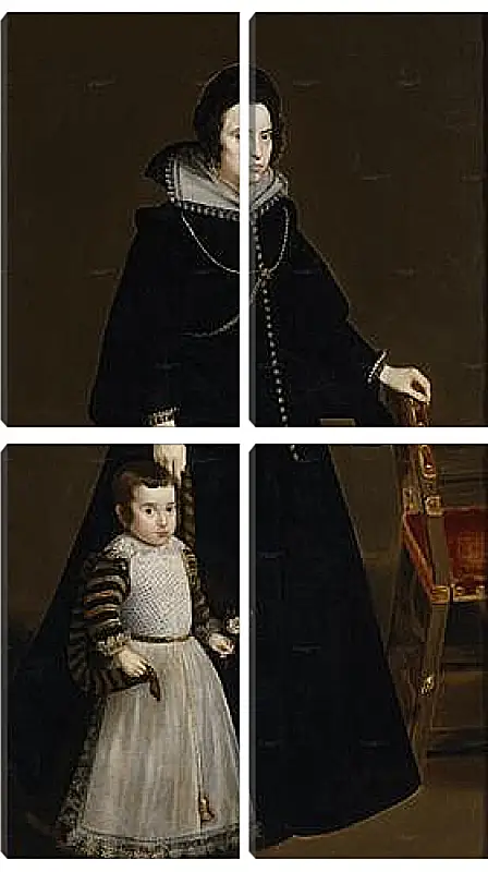 Модульная картина - Antonia de Ipenarrieta y Galdos and her son Luis. Диего Веласкес