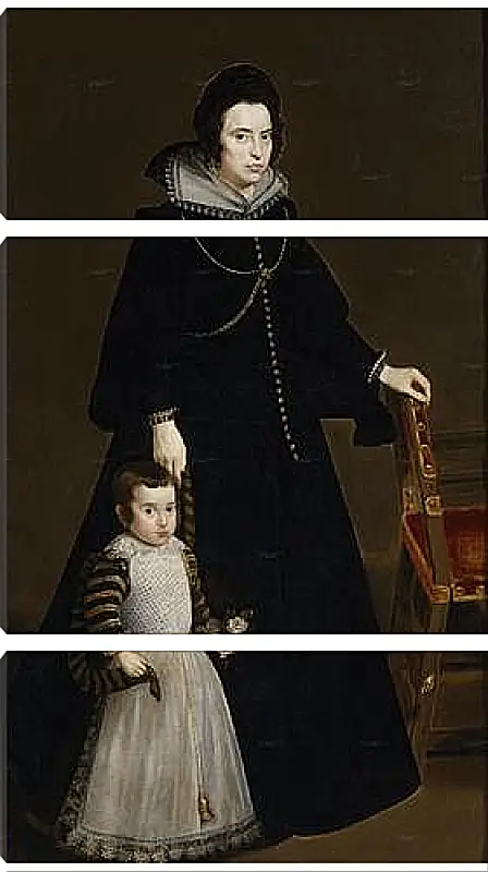 Модульная картина - Antonia de Ipenarrieta y Galdos and her son Luis. Диего Веласкес