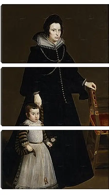 Модульная картина - Antonia de Ipenarrieta y Galdos and her son Luis. Диего Веласкес