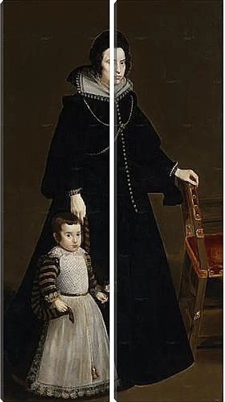 Модульная картина - Antonia de Ipenarrieta y Galdos and her son Luis. Диего Веласкес