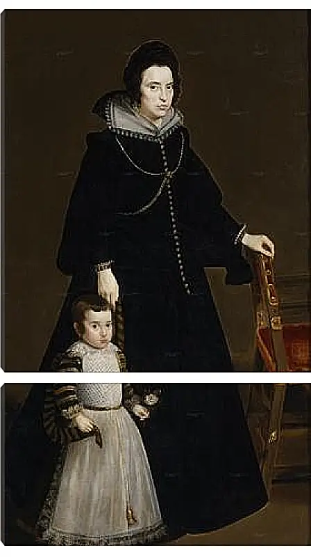 Модульная картина - Antonia de Ipenarrieta y Galdos and her son Luis. Диего Веласкес