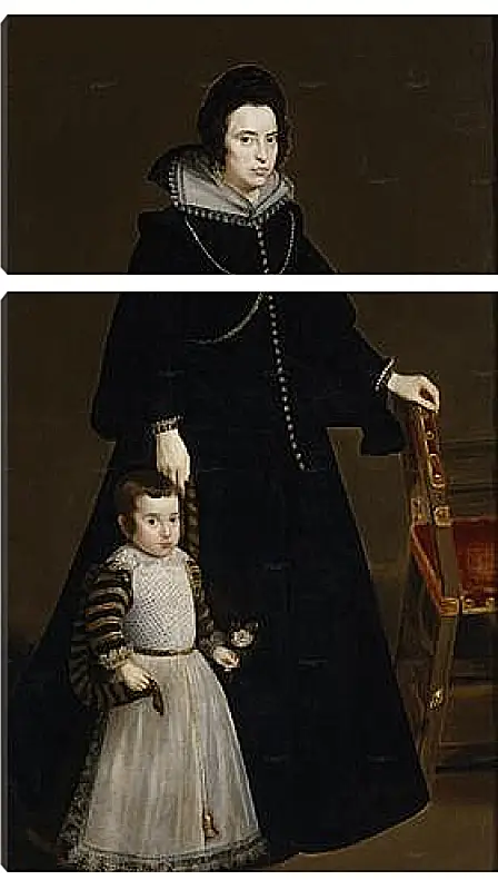 Модульная картина - Antonia de Ipenarrieta y Galdos and her son Luis. Диего Веласкес