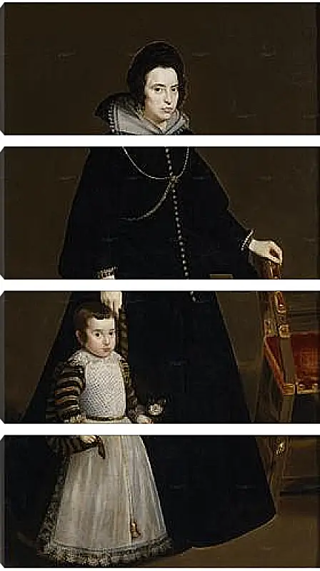 Модульная картина - Antonia de Ipenarrieta y Galdos and her son Luis. Диего Веласкес