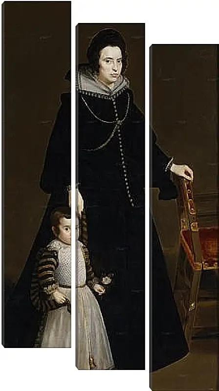 Модульная картина - Antonia de Ipenarrieta y Galdos and her son Luis. Диего Веласкес