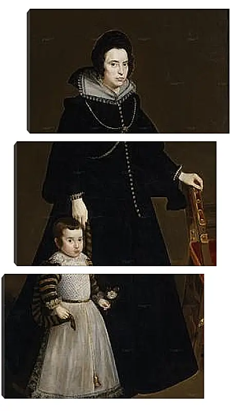 Модульная картина - Antonia de Ipenarrieta y Galdos and her son Luis. Диего Веласкес