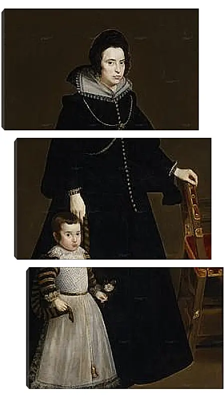 Модульная картина - Antonia de Ipenarrieta y Galdos and her son Luis. Диего Веласкес