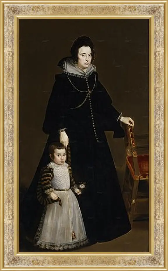 Картина в раме - Antonia de Ipenarrieta y Galdos and her son Luis. Диего Веласкес