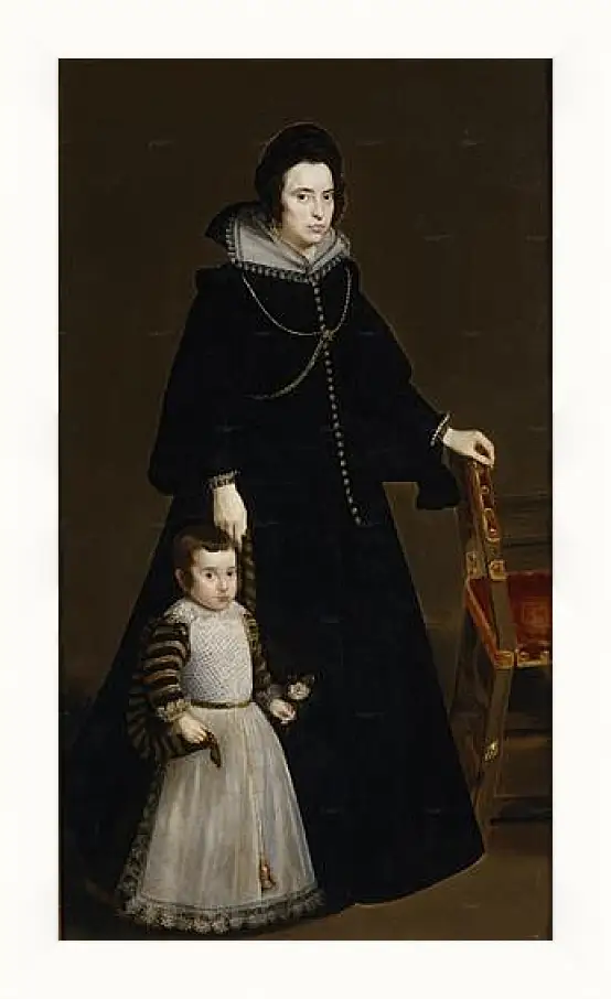 Картина в раме - Antonia de Ipenarrieta y Galdos and her son Luis. Диего Веласкес