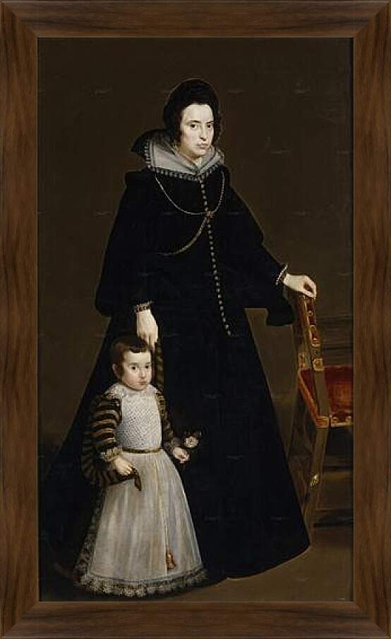 Картина в раме - Antonia de Ipenarrieta y Galdos and her son Luis. Диего Веласкес