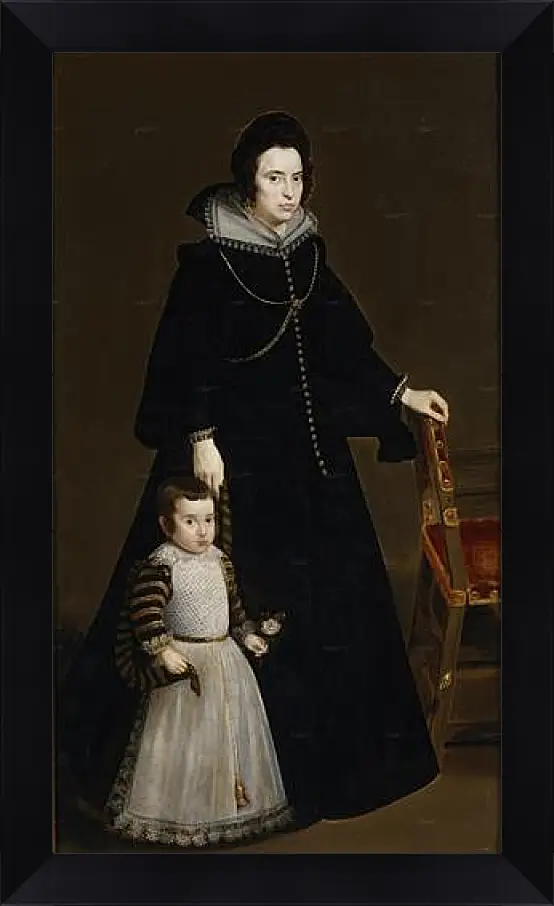 Картина в раме - Antonia de Ipenarrieta y Galdos and her son Luis. Диего Веласкес