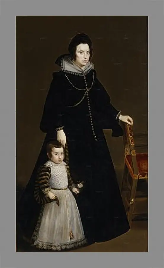 Картина в раме - Antonia de Ipenarrieta y Galdos and her son Luis. Диего Веласкес